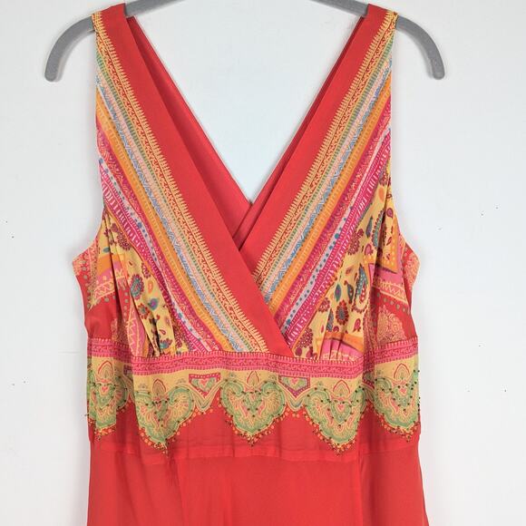 Bandolino Red and Gold Maxi Dress - Picture 2 of 9